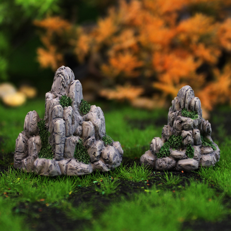 Aquarium Moss - หินเทียมขนาดเล็กภูเขาขนาดเล็กหินเทียมของเล่นบอนไซประดับสวนนางฟ้าของตกแต่งบ้านหินพิพิธภัณฑ์สัตว์น้ำ