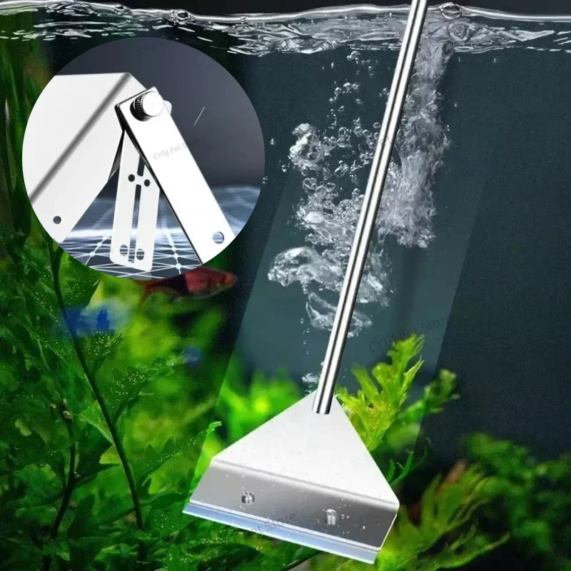Planted Aquarium Cleaning - เครื่องมือทําความสะอาดถังปลาแบนทรายสาหร่ายกําจัด Dual-ใช้แก้วสาหร่ายกําจัด Scraper เครื่องมือทําความสะอาดในครัวเรือน Aquarium Accessorie