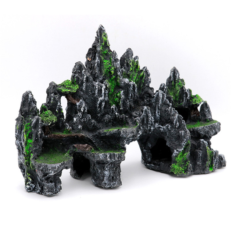 Aquarium Driftwood - ตู้ปลาหินขนาดใหญ่สุดๆสำหรับตกแต่งตู้ปลาเรซินตกแต่งหินขนาด13X4.7X9นิ้ว