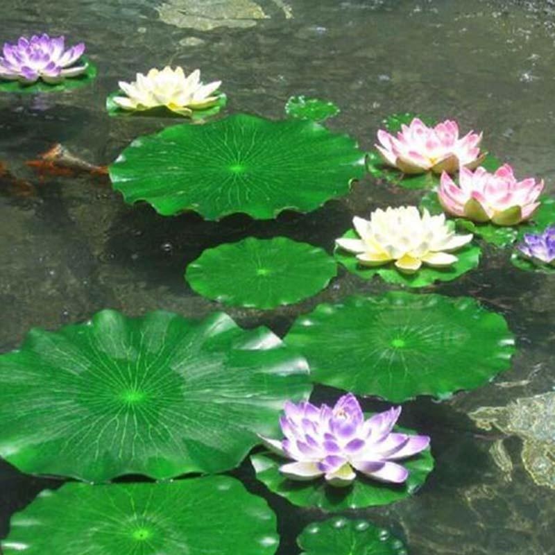 Aquarium Moss - ใบบัวประดิษฐ์ ปี 2026 สำหรับตกแต่งบ่อไม่มีดอก ตกแต่งตู้ปลา ใบบัวลอยน้ำสำหรับตกแต่งสวนและตู้ปลา