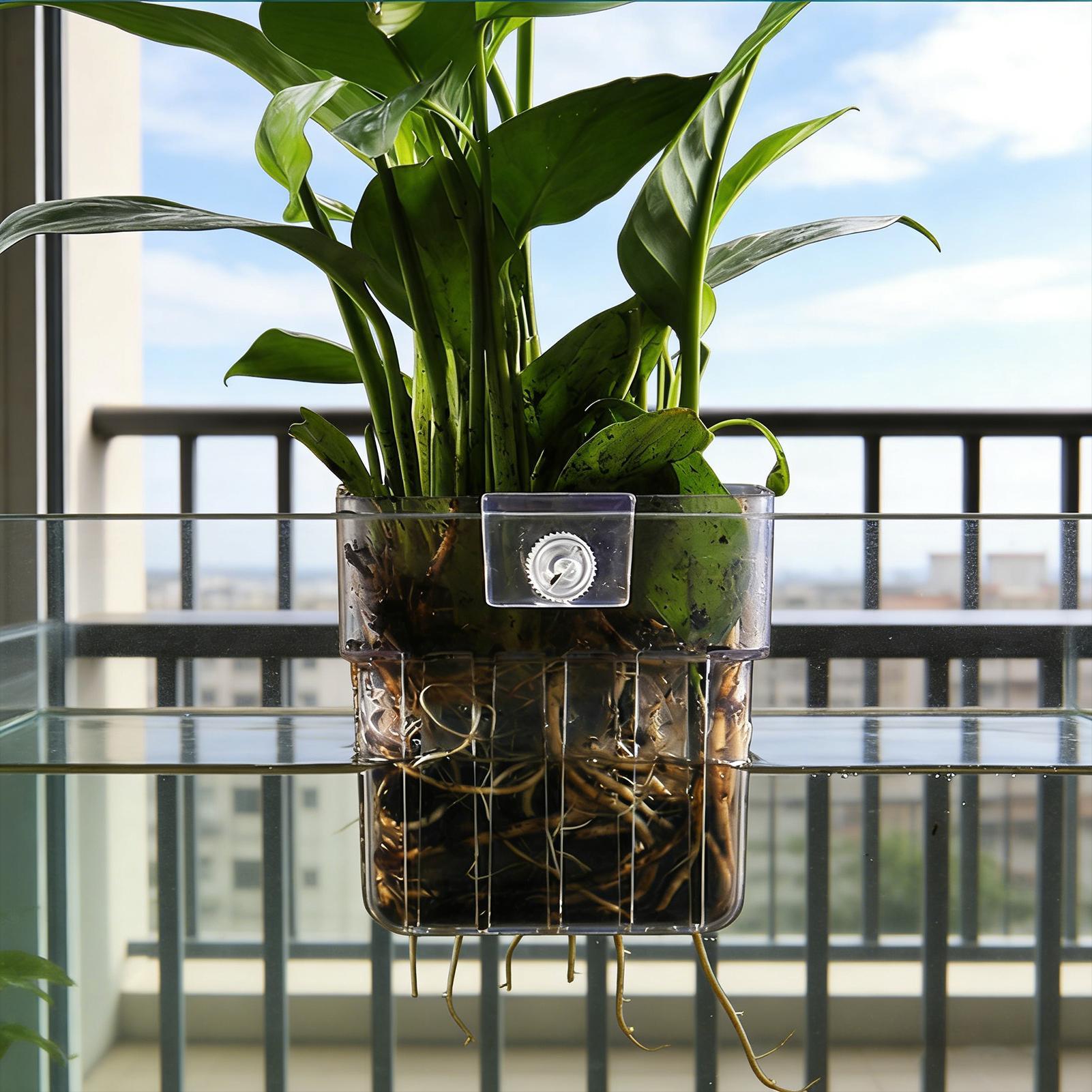 กระถางปลูกพืชแบบแขวนโปร่งใสสำห - Aquarium Plants Live บทวิจารณ์และราคา