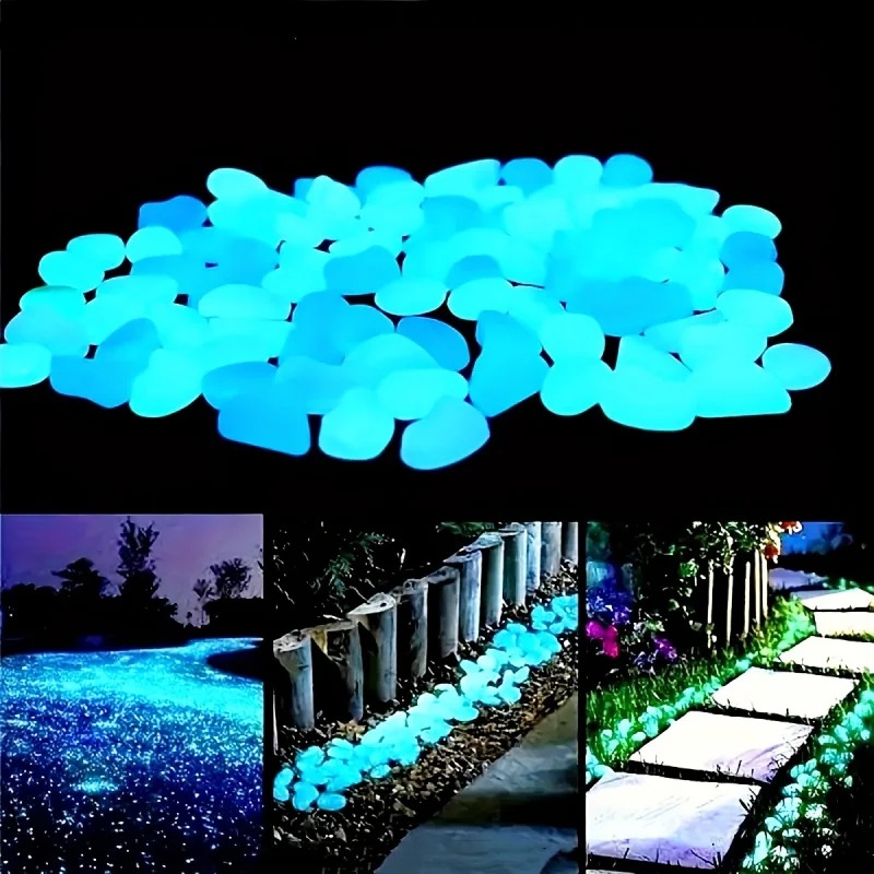 100/300 ชิ้นกรวดเรืองแสงในที่ม - Plant Aquarium Pot บทวิจารณ์และราคา